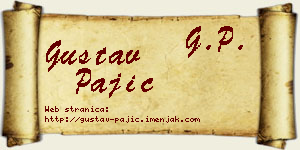 Gustav Pajić vizit kartica